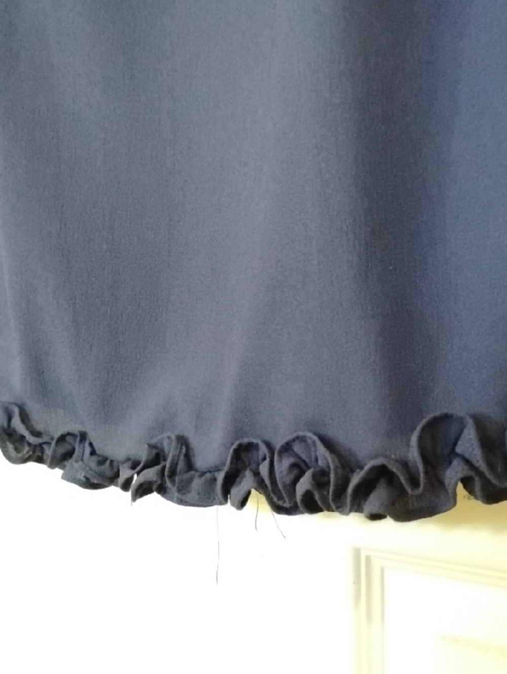 Navy Ruffle Strap Mini Dress - Picture 4 of 5
